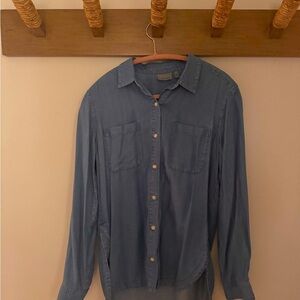 Athleta Blue Button Down Shirt
